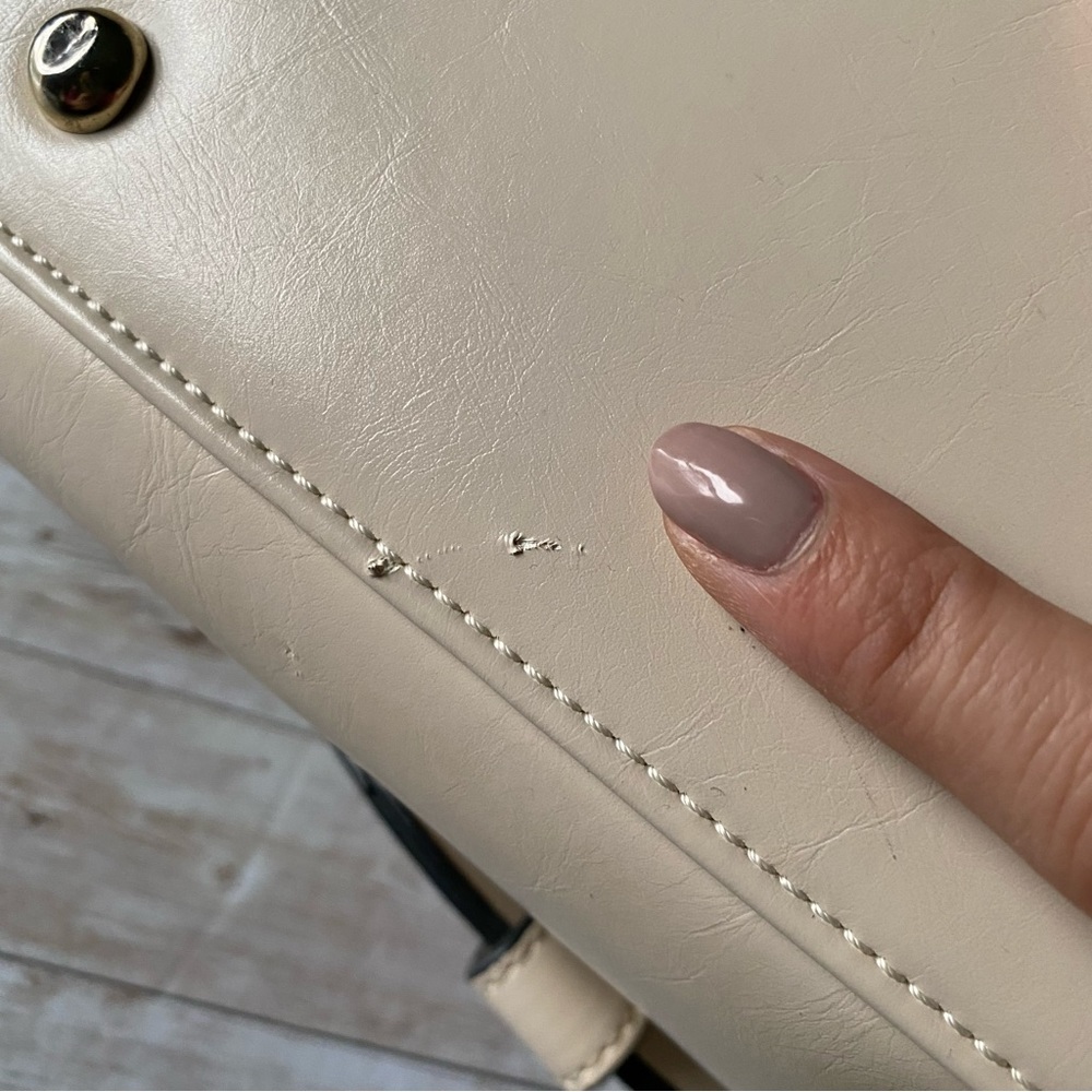 💜4/$40 Cream Top Handle Satchel Bag - Picture 4 of 16